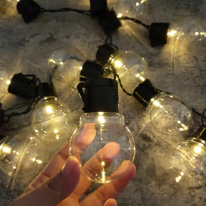 G50 Large Ball String Lights — Outdoor Camping Fairy Lights for Tent Awning & Patio, Battery/USB/Solar Powered, Warm Cozy Glow (10-40 LEDs)